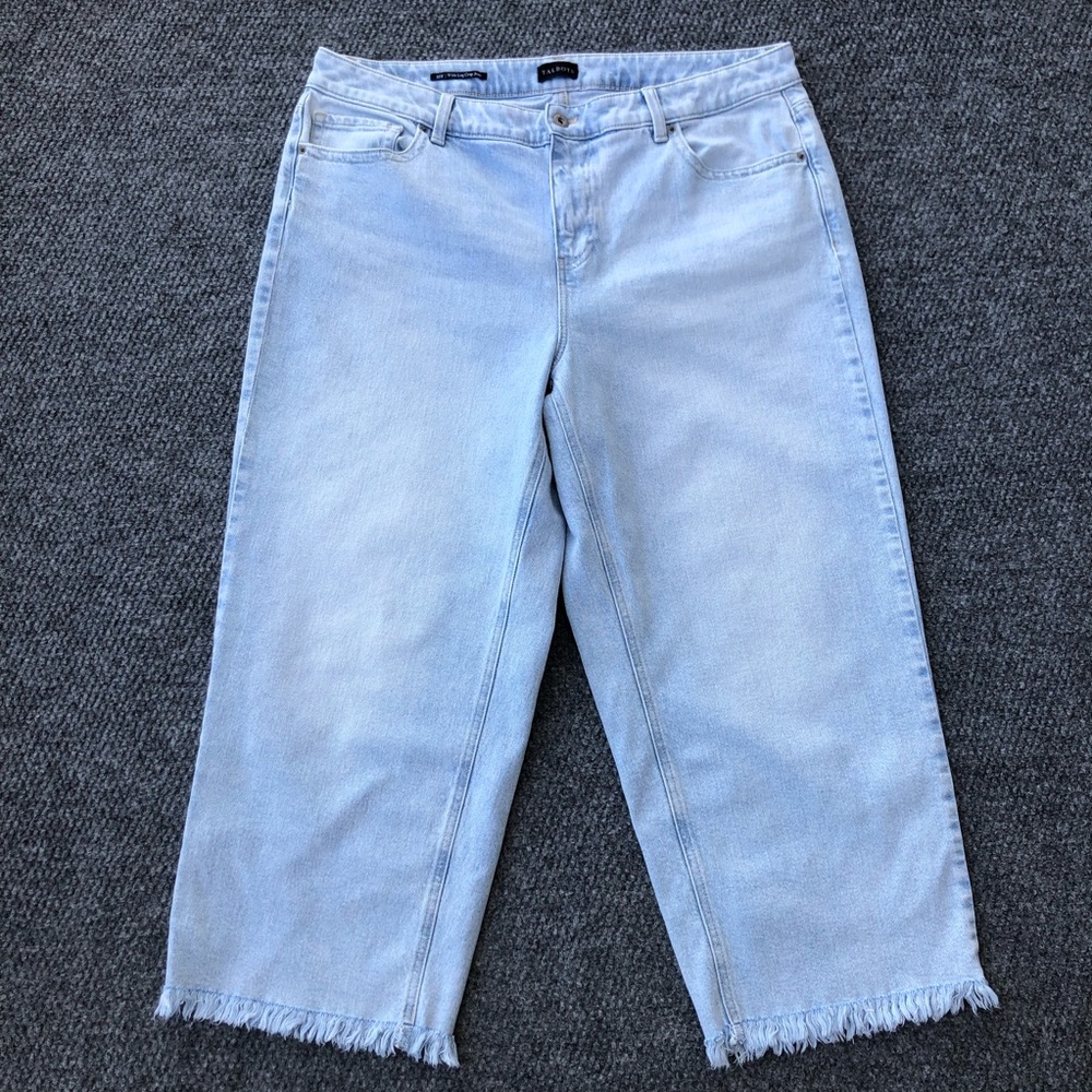 Talbots wide leg crop jean in Maui wash size 18W
